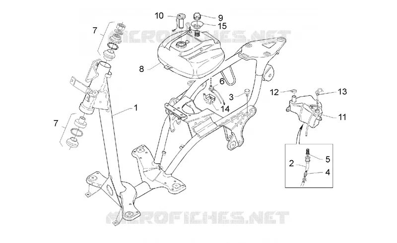 Frame and fuel tank