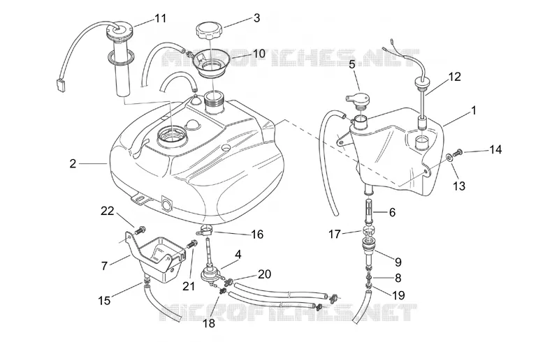 Oil and fuel tank