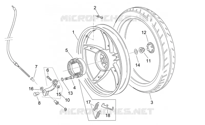 Rear wheel - disc brake