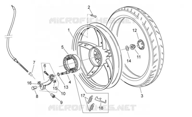 Rear wheel - disc brake