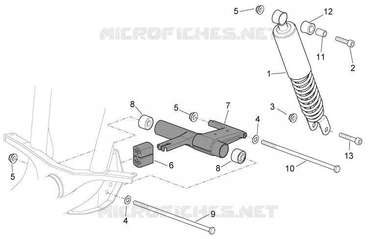 R.shock absorber-connect. Rod
