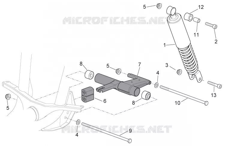 R.shock absorber-connect. Rod