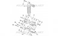 Connecting rod - rear shock abs.
