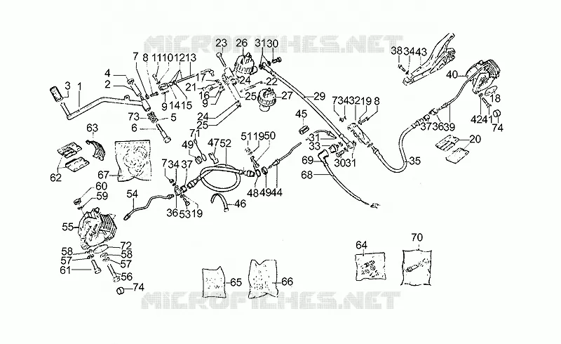 Front LH/rear brake system