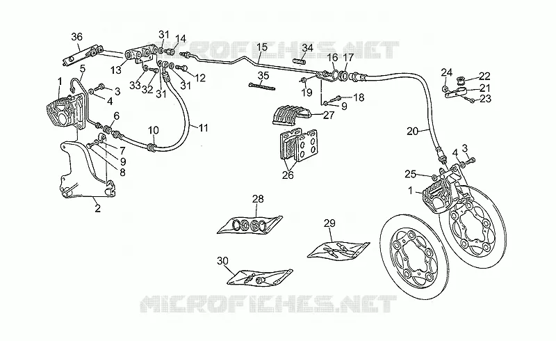 Front LH/rear brake system