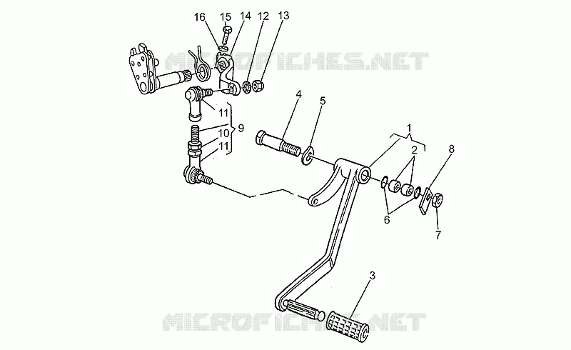 Complete gearchange lever