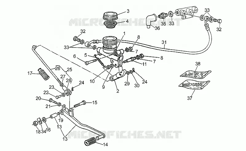 Rear master cylinder