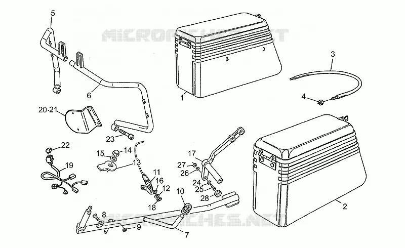 Saddlebags kit 850T5 Carab1989