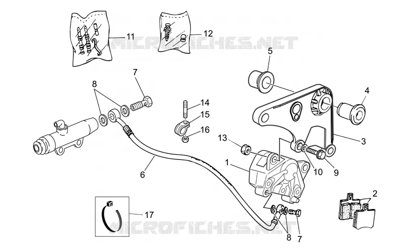 Rear brake caliper