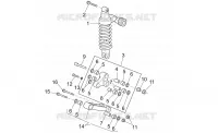 Connecting rod - rear shock abs.