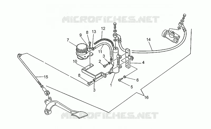 Rear brake master cyl.kit