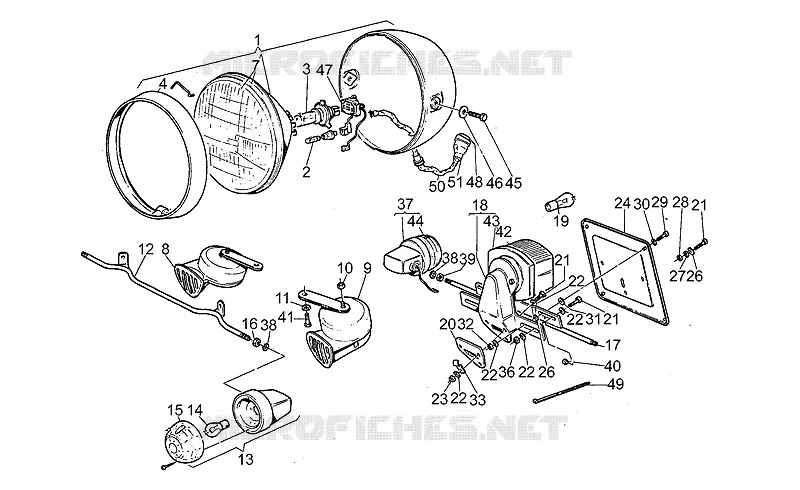 Headlight-Horn