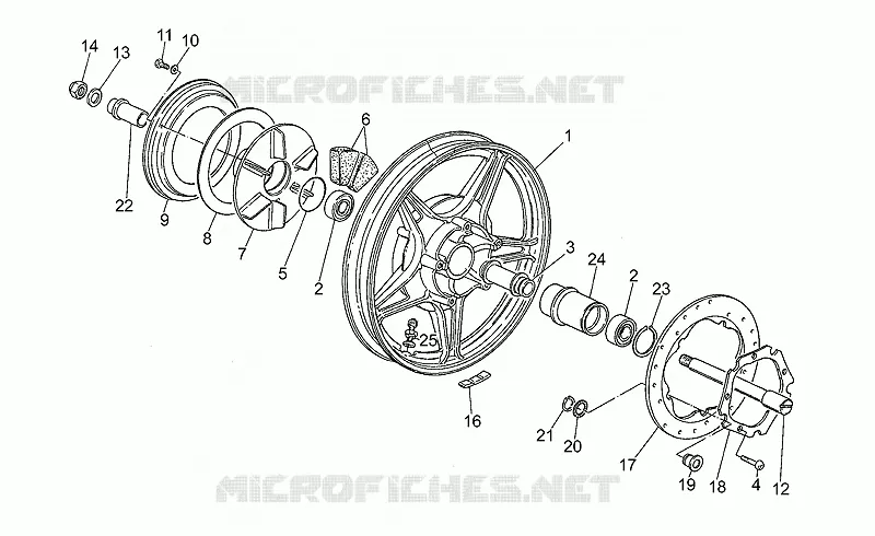 Rear wheel, alloy