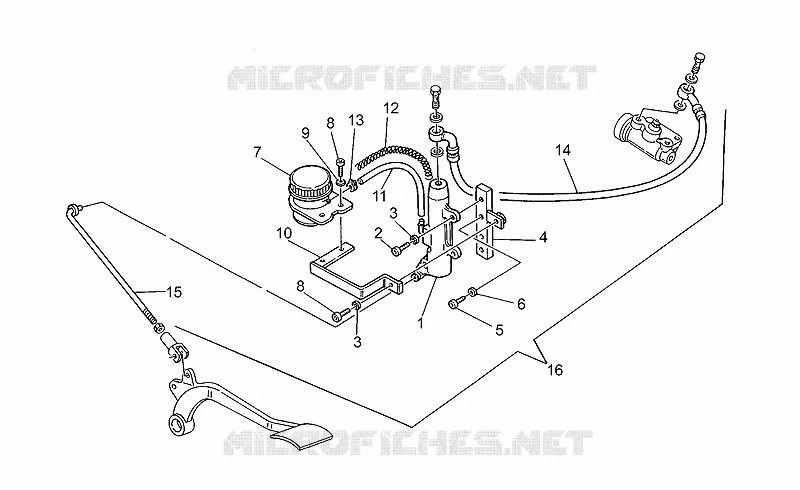 Rear brake m.cyl. mod.
