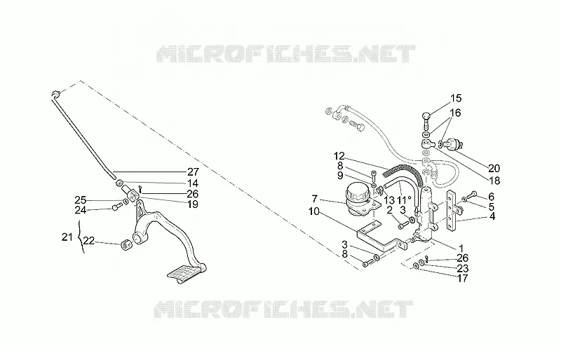 Rear master cylinder