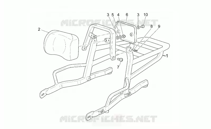 Optional tilting luggage rack