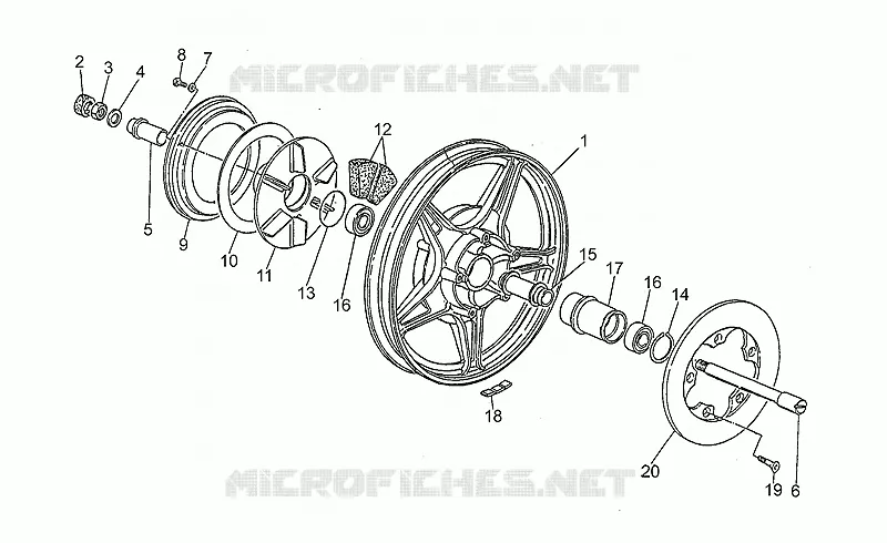 Rear wh, alloy, 2nd series