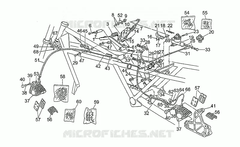 Front LH/rear brake system