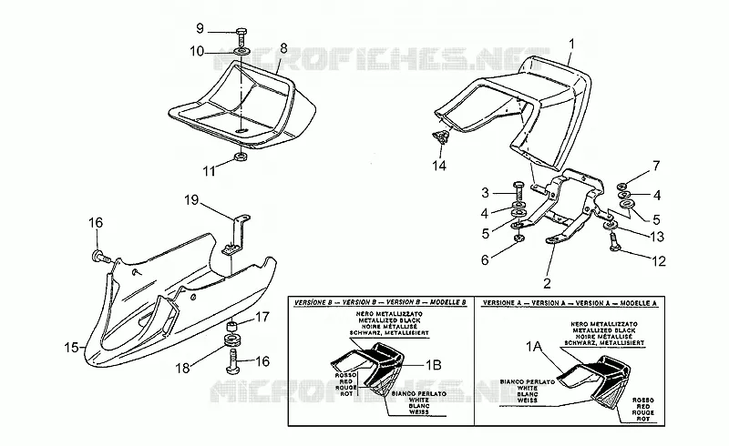 Rear fairing-seat cover
