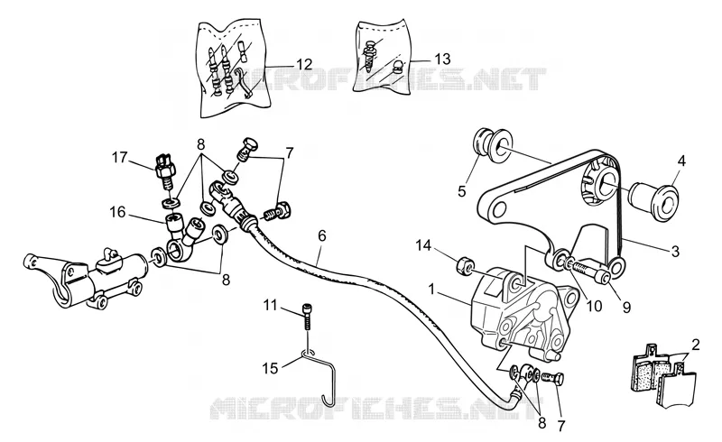 Rear brake caliper