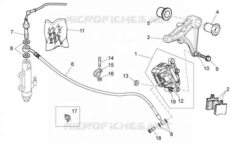 Rear brake caliper