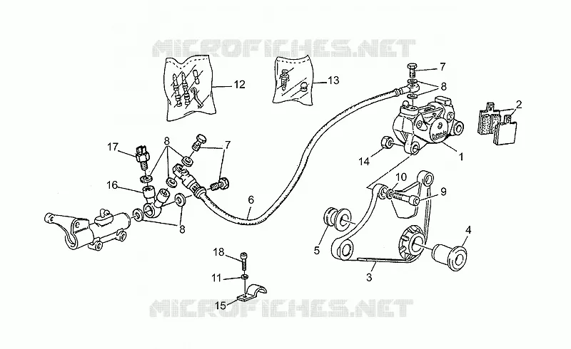 Rear brake caliper