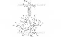 Connecting rod - rear shock abs.