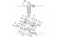 Connecting rod - rear shock abs.