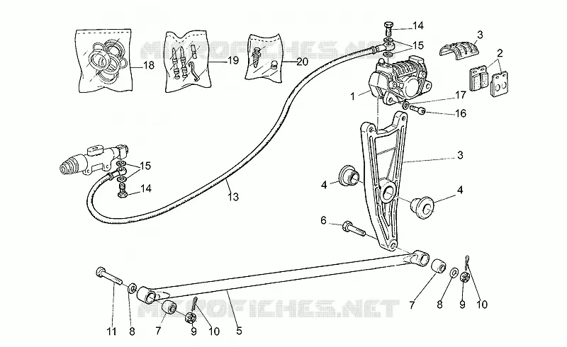 Rear brake caliper