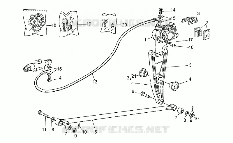Rear brake caliper