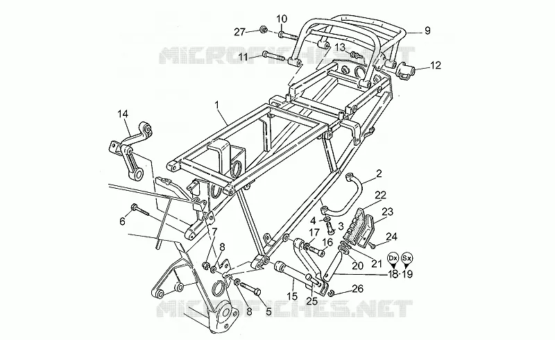 Rear frame