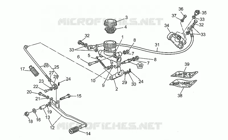 Rear master cylinder