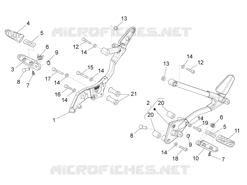 Front footrests