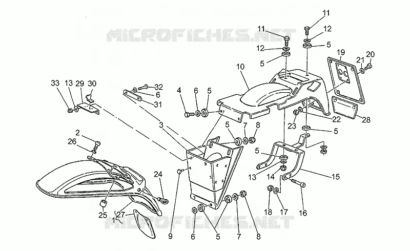 Front/rear mudguards