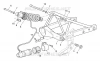 Swing arm and rear shock absorber