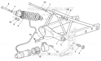 Swing arm and rear shock absorber