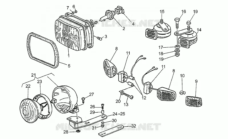 Headlight-Horn