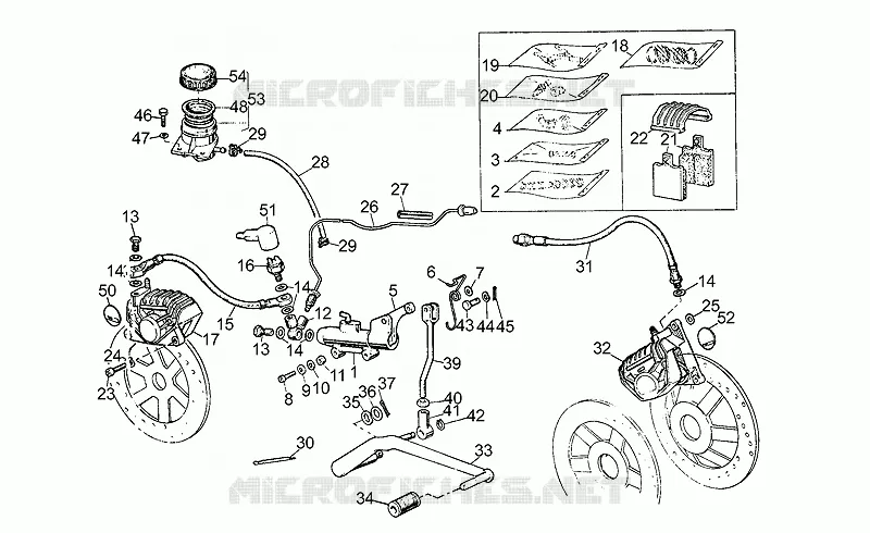 Front LH/rear brake system