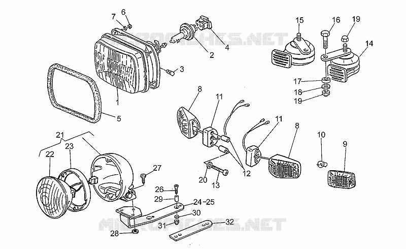 Headlight-Horn