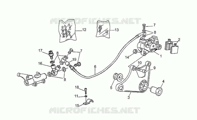 Rear brake cal.-spoked wheel