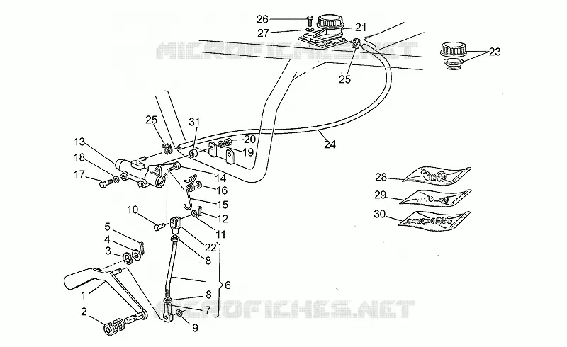 Front LH/rear brake system