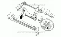 Swing arm-rear wh., alloy