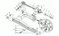 Swing arm-rear wh., spokes