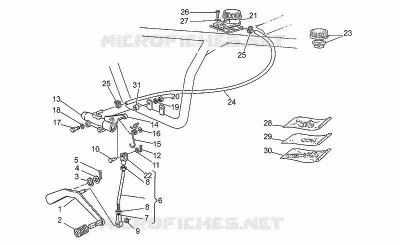 Rear master cylinder
