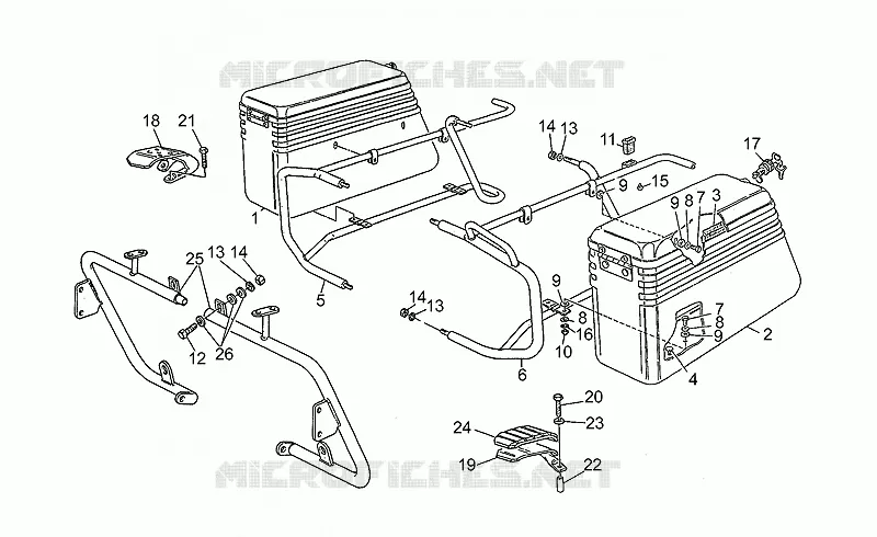 Saddlebags-rear bumper