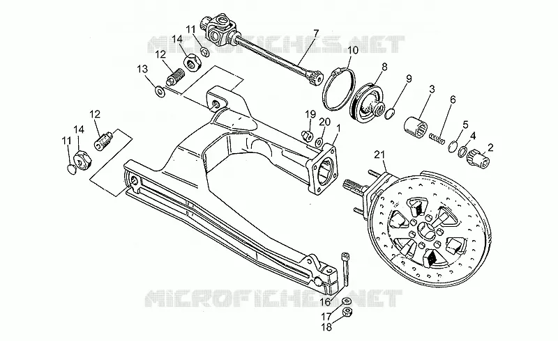 Swing arm-from frame PG17001