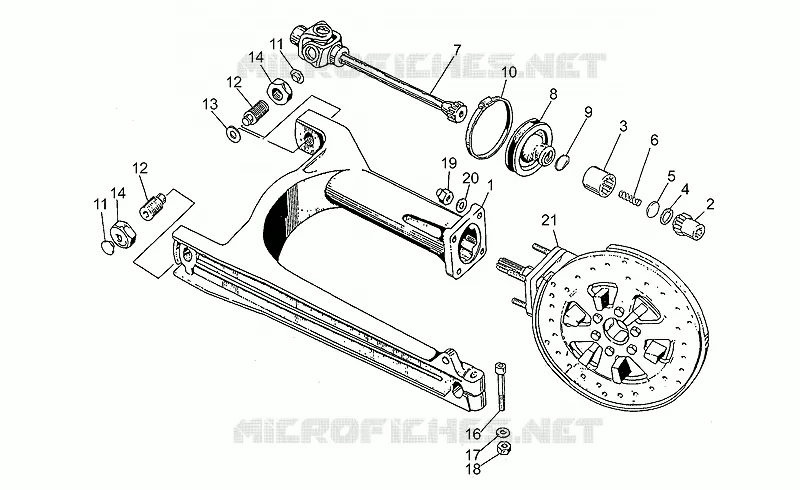 Swing arm-to frame PG17000