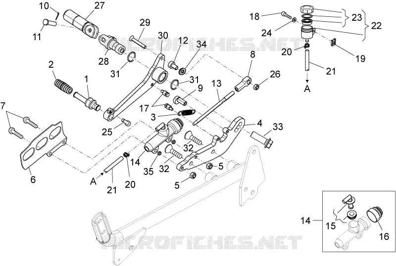Rear master cylinder