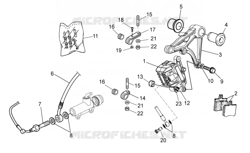 Rear brake caliper