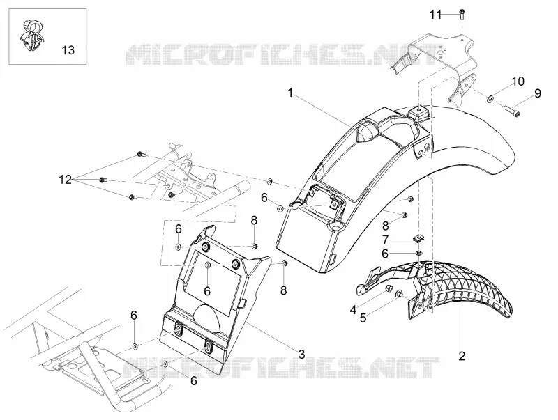 Rear mudguard